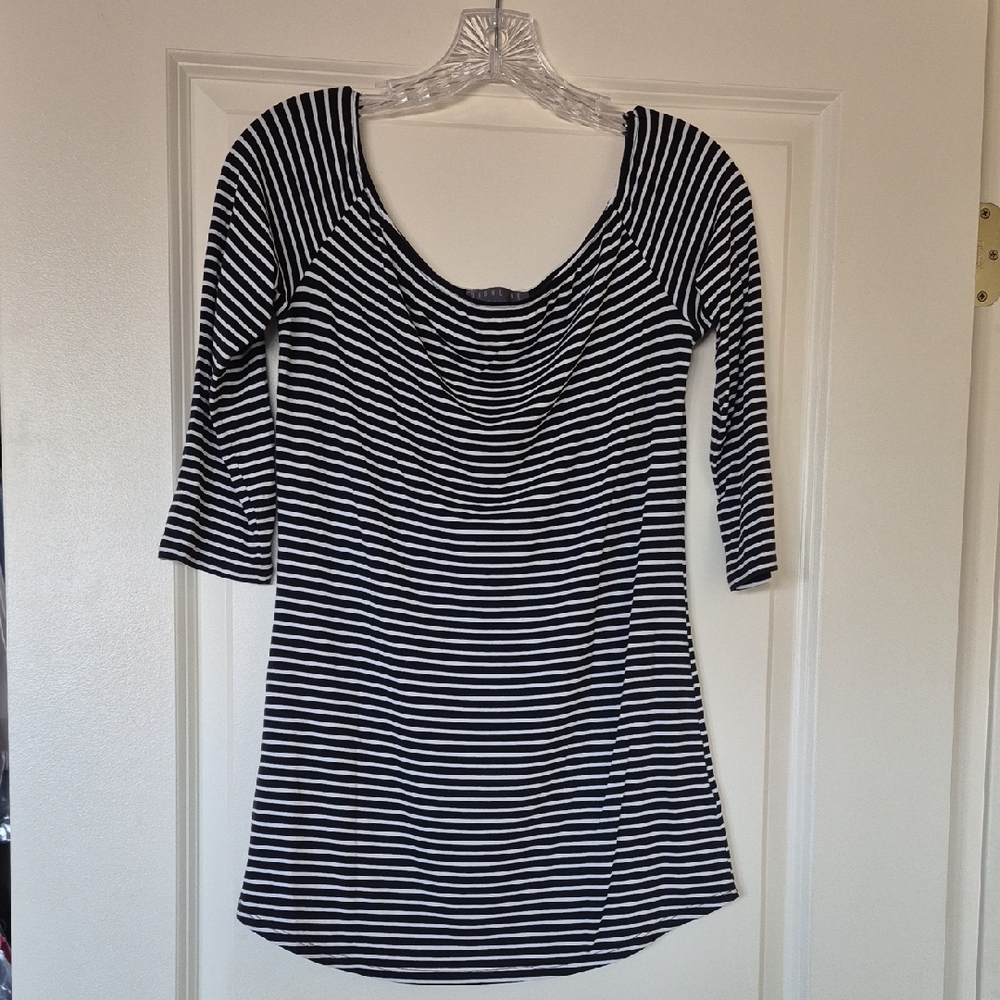 Striped Black and White Top